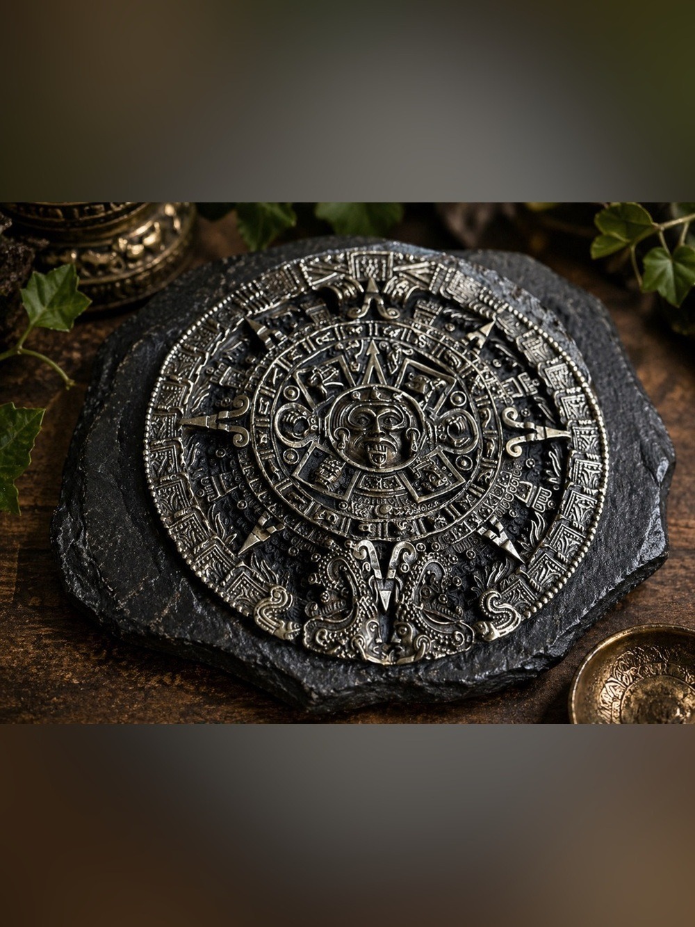 MAYAN Aztec Sun Stone Calendar Stone Piedra Del Sol Archaeological Wall Plaque